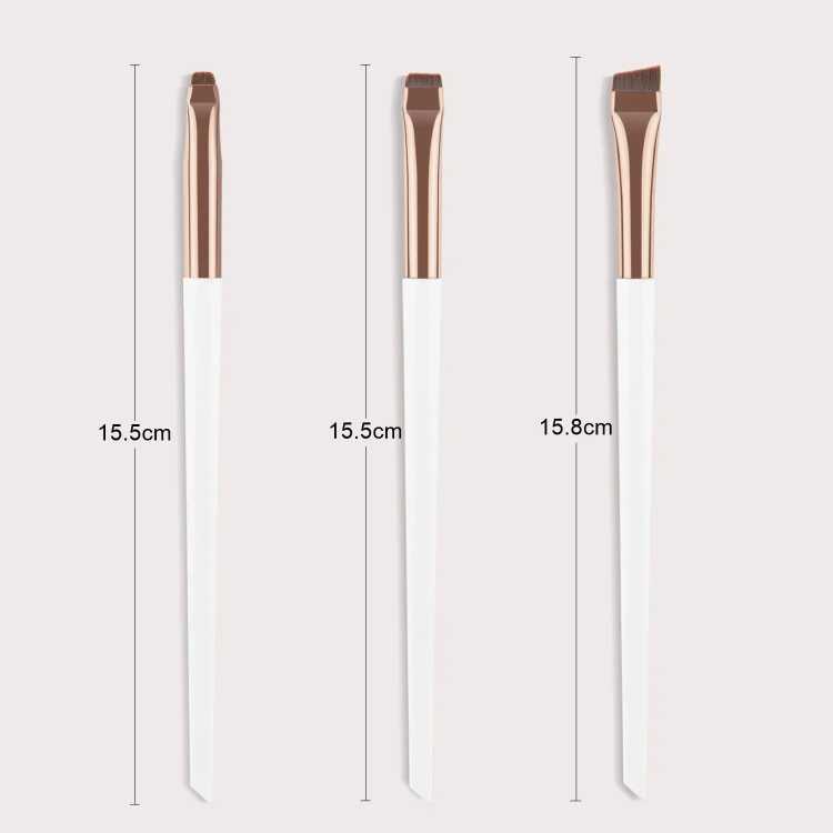 Wholesale 3 Pcs edge eyeliner brush oblique head eyebrow brush outline eyeliner brush ultra-thin eyeshadow brush makeup tools