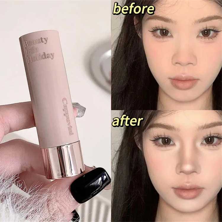 Moisturizing Matte Concealer Contour Stick Smooth Lasting 3D Nose Shadow Waterproof Face Highlight Brighten Contour Makeup 66